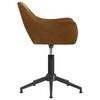 vidaXL Pasukamos valgomojo kėdės, 2vnt., rudos spalvos, aksomas