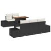 vidaXL Sodo Sofų Rinkinys 6 vnt. Juoda 100 x 55 x 73 cm