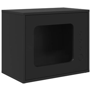 vidaXL Katės namelis Juoda 51 x 30 x 42,5 cm Apdirbta mediena