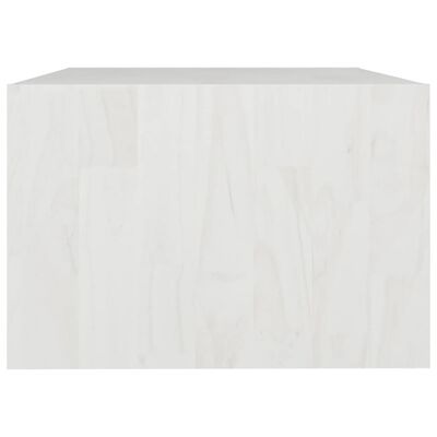vidaXL Kavos staliukas, baltas, 75x50x33,5cm, pušies medienos masyvas