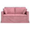 vidaXL Sofa Rožinė Bendri matmenys: 138 x 78 cm (P X G x A) Aksomas
