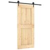 vidaXL Slankios durys Natūrali ir juoda 90 x 210 cm