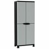vidaXL Plastikinė spintelė, 68x39x171,5cm, ratano dizaino