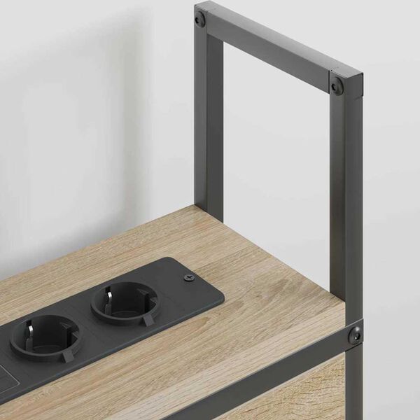 vidaXL Saugojimo Lovos Atlo&scaron;as su Įkrovimo Stotimi Sonoma ąžuolas