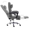 vidaXL Masažinė biuro kėdė, antracito spalvos, dirbtinė oda