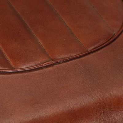 vidaXL Aviator krėslas, rudos spalvos, tikra oda