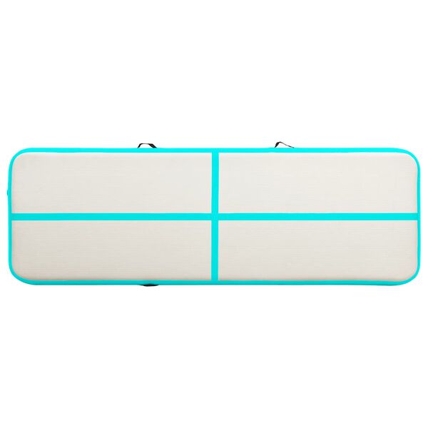 vidaXL Pripučiamas gimnastikos kilimėlis, žalias, 400x100x20cm, PVC