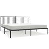 vidaXL Metalinis lovos rėmas su galvūgaliu, juodos spalvos, 183x213cm