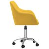 vidaXL Pasukamos valgomojo kėdės, 6vnt., geltonos, audinys