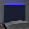 vidaXL Galvūgalis su LED, mėlynos spalvos, 90x5x118/128cm, audinys