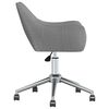 vidaXL Pasukamos valgomojo kėdės, 2vnt., &scaron;viesiai pilkos, audinys