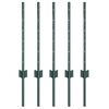 vidaXL Įmontuotas tvoros stulpas 5 vnt. Žalia 100 cm