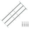 vidaXL Langų saugos grotelės su 3 skersinėmis 3 vnt. 630-1140 mm