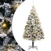 vidaXL Dirbtinė Kalėdų eglutė Balta 180 cm PVC ir Plienas ir Plastikas