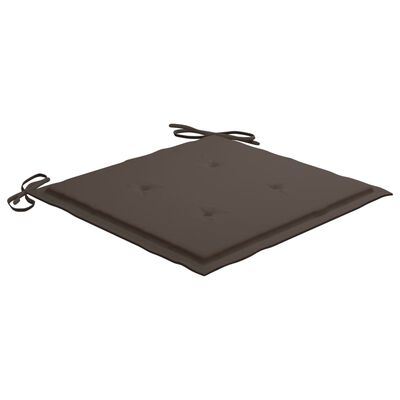 vidaXL Bistro komplektas su taupe pagalvėmis, 3 dalių, tikmedis