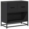 vidaXL naktinė spintelė Juoda 60x31x60 cm Mediena ir metalas