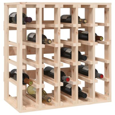 vidaXL Vyno butelių stovas, 58,5x33x60,5cm, pušies medienos masyvas