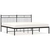 vidaXL Metalinis lovos rėmas su galvūgaliu, juodos spalvos, 183x213cm