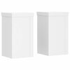 vidaXL Stovai augalams, 2vnt., balti, 10x10x18cm, apdirbta mediena