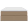vidaXL Lova su daiktų laikymo vieta ir čiužiniu Kapučino 120 x 200 cm
