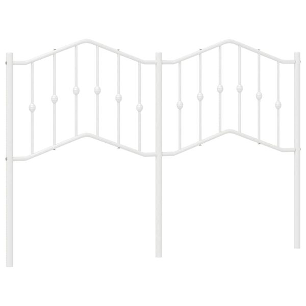 vidaXL Metalinis pakaitinis galvūgalis, baltos spalvos, 135cm