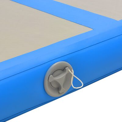 vidaXL Pripučiamas gimnastikos kilimėlis su pompa, PVC, mėlynas
