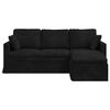 vidaXL Sofa Juoda 198 x 134 x 80 cm Aksomas