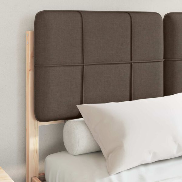 vidaXL Lovo rėmas su apmu&scaron;tu galvūgaliu Taupe 120 x 200 cm