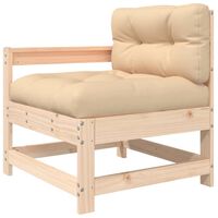 vidaXL Sodo kėdė su pagalvėlėmis, pušies medienos masyvas