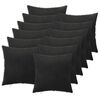 vidaXL Pagalvėlės užvalkalas 12 pcs HEERLEN Juoda 40 x 40 cm Aksomas