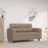 vidaXL Dvivietė sofa, kapučino spalvos, 120cm, dirbtinė oda