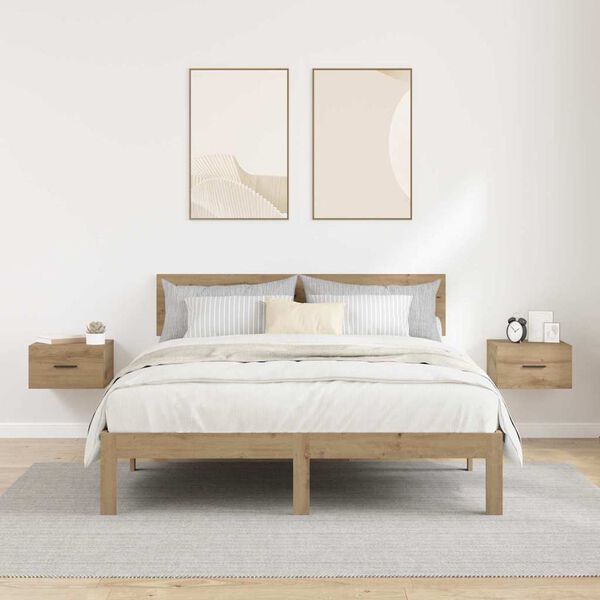 vidaXL &Scaron;alia lovos spintelė 2 pcs artisano ąžuolo 35 x 35 x 20 cm