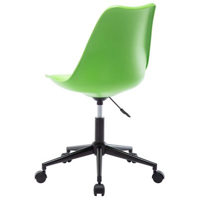 vidaXL Pasukamos valgomojo kėdės, 2vnt., žalios spalvos, dirbtinė oda