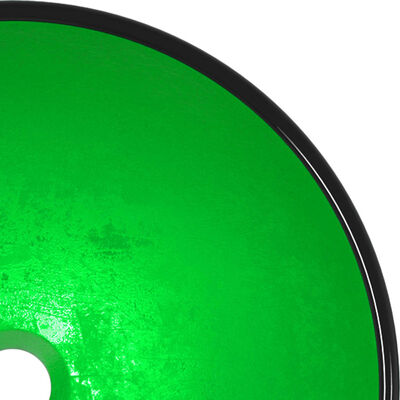 vidaXL Praustuvas, žalios spalvos, 42x14cm, grūdintas stiklas