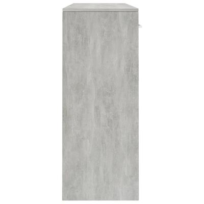 vidaXL Šoninė spintelė, betono pilkos spalvos, 110x30x75cm, MDP