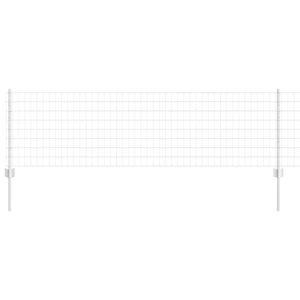 vidaXL Tvora su stulpais Sidabro 0,6 x 10 m Plienas