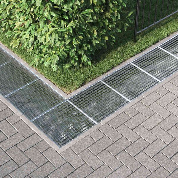 vidaXL Grotelės Sidabro 50 x 50 x 2 cm Kar&scaron;tojo cinkavimo plienas