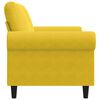 vidaXL Dvivietė sofa, geltonos spalvos, 120cm, aksomas