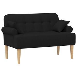 vidaXL Mink&scaron;tas kampas su mygtukų apmu&scaron;alais Juoda 120 x 65 x 79 cm