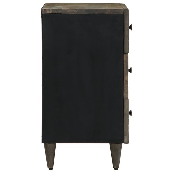 vidaXL naktinė spintelė &scaron;viesiai pilka 50x33x60 cm medžio masyvo mango