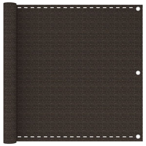 vidaXL Balkono pertvara, rudos spalvos, 90x300cm, HDPE