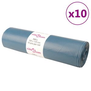 vidaXL &Scaron;iuk&scaron;lių mai&scaron;ai, 100vnt., mėlynos spalvos, 240l