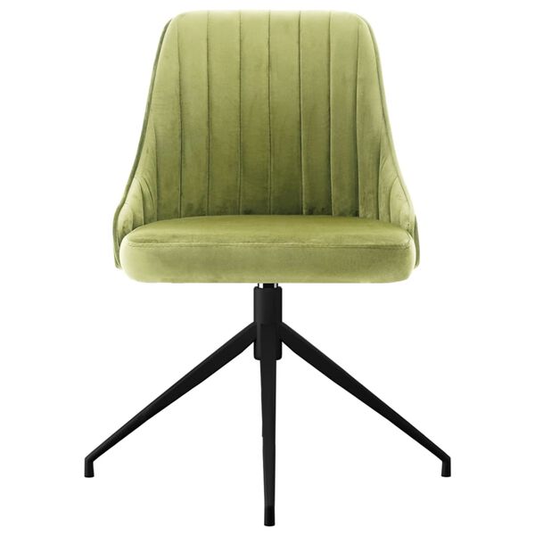 vidaXL Valgomojo kėdės, 2vnt., &scaron;viesiai žalios spalvos, aksomas