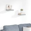 vidaXL Pakabinamos lentynos, 2vnt., pilkos, 23x23,5x3,8cm, MDF