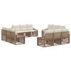 vidaXL Sodo Sofų Rinkinys 12 pcs Smėlio poliratanas