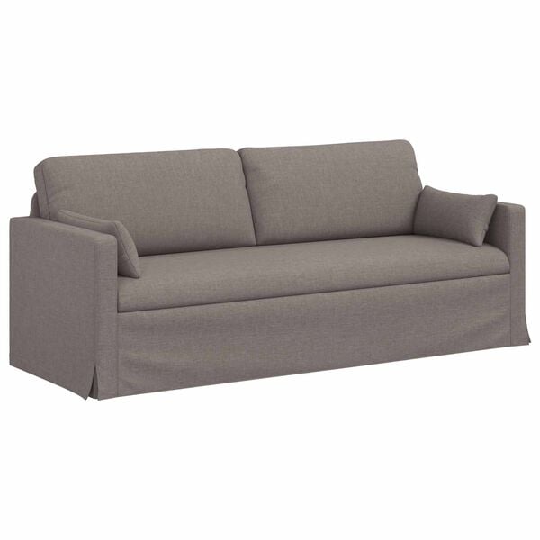 vidaXL Sofa 180cm Taupe Metalas