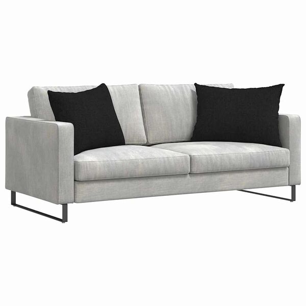 vidaXL Sofa Pagalvės 2 pcs Juoda 70 x 50 cm audinys