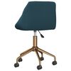 vidaXL Pasukamos valgomojo kėdės, 2vnt., mėlynos spalvos, aksomas