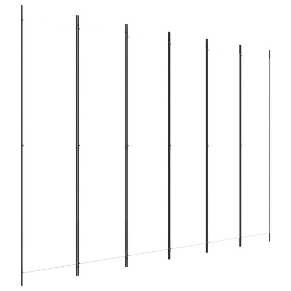 vidaXL Kambario pertvara, 6 dalių, baltos spalvos, 300x220cm, audinys