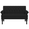 vidaXL Suoliukas su atlošu, juodas, 120x62x75,5 cm, audinys